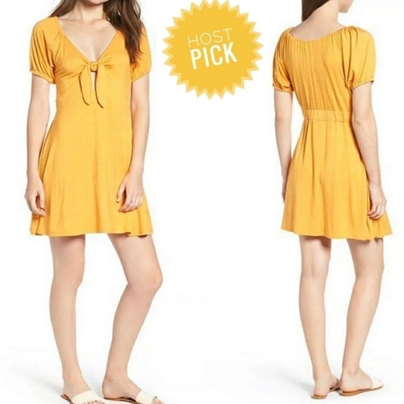 love, Fire Dresses & Skirts - Love, Fire Mustard Yellow Polka Dot Sundress